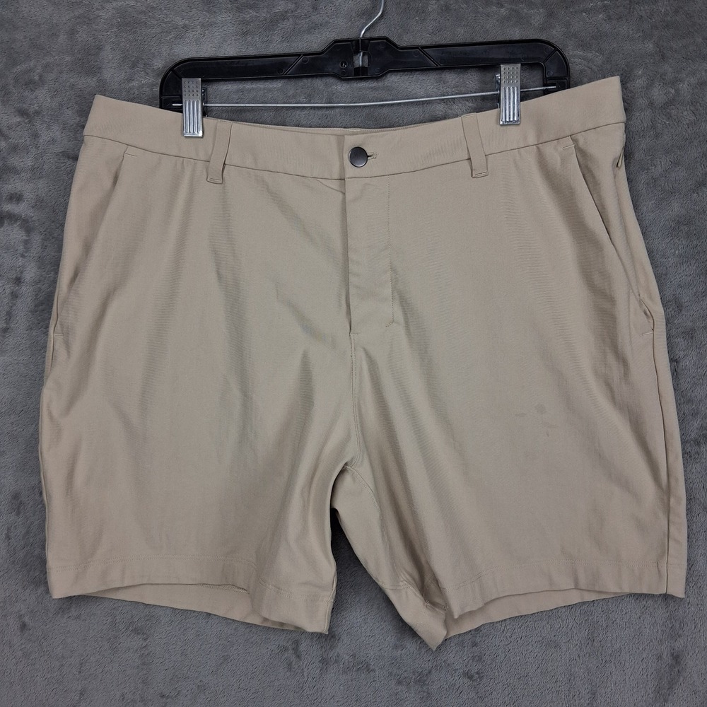 Lululemon Commission Shorts Mens 36 Tan Khaki Golf Chino 6" LM7BMHS.0